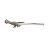 A pair of silver-mounted Balkan Turkish flintlock pistols, circa 1830