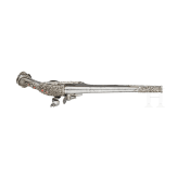 A pair of silver-mounted Balkan Turkish flintlock pistols, circa 1830