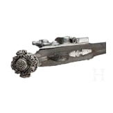 A pair of silver-mounted Balkan Turkish flintlock pistols, circa 1830