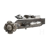 A pair of silver-mounted Balkan Turkish flintlock pistols, circa 1830
