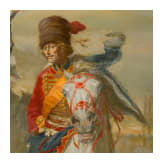 Painting of Frederick the Great on horseback after Wilhelm Camphausen