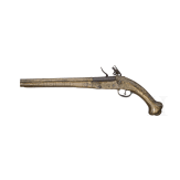 An Ottoman brass-mounted flintlock pistol, first half of the 19th century