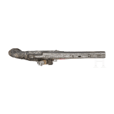 An Ottoman percussion pistol with bayonet, circa 1850