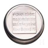 Kaiser Wilhelm II - a silver gift pillbox 1916