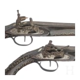 A pair of North African miquelet flintlock pistols, circa 1800
