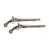 A distinguished pair of Ottoman flintlock pistols, possibly Tunisian, circa 1800-1820