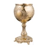Kaiser Wilhelm II, a small gilt silver chalice set with gold coins commemorating the Year of the Three Emperors, Wagner & Sohn in Berlin, 1888