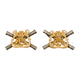 Emperor Wilhelm II - metal platings for epaulettes as Commander as well as Adjutant of Wilhelm I