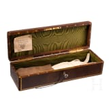 Empress Auguste Viktoria (1858 - 1921) - a splendid leather casket with two enclosed leather gloves