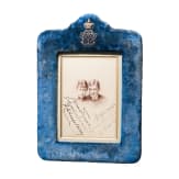 Maria Theresa and Wilhelm von Hohenzollern &ndash; autographed wedding photograph in a velvet frame, dated 27 June 1889