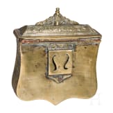 A brass cartridge box, Balkan Turkish, ca. 1800