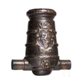 An Italian bronze minature mortar, 17th century