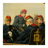 Painting &ldquo;Napoleon III and Bismarck on their way to Paris&rdquo; after Wilhelm Camphausen