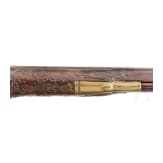 A Dutch flintlock shotgun with earlier engraved barrel by Johann Jakob Behr in Maastricht, circa 1760