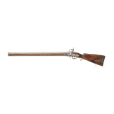 A German flintlock gun with rotating barrels, circa 1780