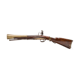An Italian or South French flintlock blunderbuss with folding shaft, circa 1800