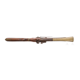 An Italian or South French flintlock blunderbuss with folding shaft, circa 1800