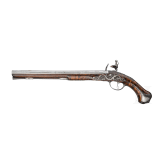 A long French flintlock pistol, circa 1710