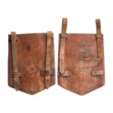 A pair of textile saddle parts for troopers of the Garde du Corps