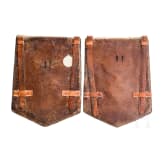 A pair of textile saddle parts for troopers of the Guard Cuirassier Regiment, dated 1871