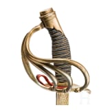 A Prussian cuirassier's sword M 54 with Damascus blade, for officers