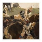 Theodor Rocholl (1854 - 1933) - Cuirassiers in the field, dated 1899