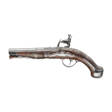 A fine pair of Brescian flintlock-pistols by Paolo Cetterio, circa 1740