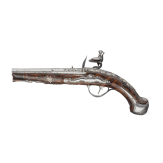 A fine pair of Brescian flintlock-pistols by Paolo Cetterio, circa 1740