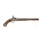 A long Belgian flintlock pistol, circa 1740