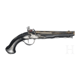 A French gold-inlaid flintlock pistol, Pierre Penel, circa 1750