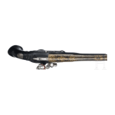 A French gold-inlaid flintlock pistol, Pierre Penel, circa 1750