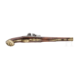 A fine Carlsbad flintlock pistol with bird's head stock, circa 1760