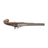 A fine Carlsbad flintlock pistol with bird's head stock, circa 1760