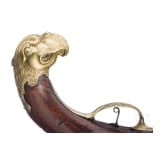 A fine Carlsbad flintlock pistol with bird's head stock, circa 1760