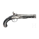 A silver mounted flintlock pistol by J.H. Bartholom&auml;us in Zella, ca. 1760