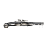 A silver mounted flintlock pistol by J.H. Bartholom&auml;us in Zella, ca. 1760