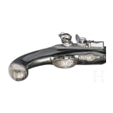 A silver mounted flintlock pistol by J.H. Bartholom&auml;us in Zella, ca. 1760