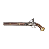 An over-and-under flintlock pistol by Wilhelm Lindenschmitt in Mainz, ca. 1770