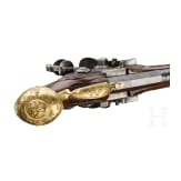 An over-and-under flintlock pistol by Wilhelm Lindenschmitt in Mainz, ca. 1770