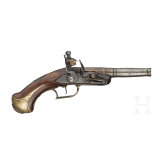 A Belgian flintlock travelling pistol, circa 1780