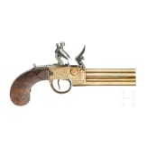 A Belgian double flintlock terzerol, circa 1800