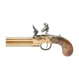 A Belgian double flintlock terzerol, circa 1800