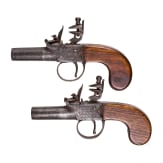 A pair of British flintlock pocket pistols, circa 1800