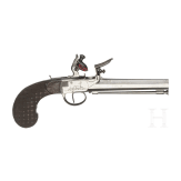 A large Belgian flintlock pocket pistol, circa 1820