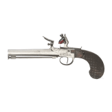 A large Belgian flintlock pocket pistol, circa 1820