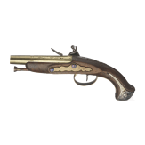 A silver-mounted flintlock pistol, circa 1820