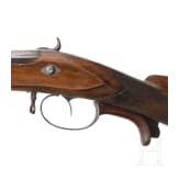 A German percussion shotgun with cripple stock, circa 1800