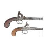 Two percussion pocked pistols, London, circa 1740
