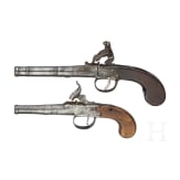 Two percussion pocked pistols, London, circa 1740