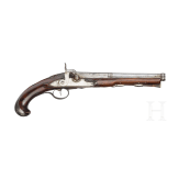 A pair of converted percussion pistols, Mathias Ory in Li&egrave;ge, circa 1770